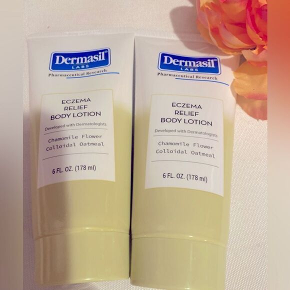 💥Dermasil Eczema Relief Moisturizing Lotion Colloidal Oatmeal Set of 2 6FLOZ🎉 - Picture 1 of 8